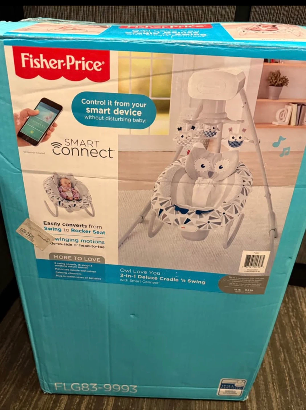 Fisher-Price Owl Love You 2-in-1 Deluxe Cradle 'n Swing