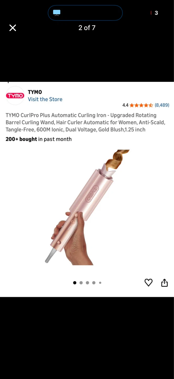 TYMO CurlPro Plus Automatic Curling Iron - Gold Blush, 1.25 inch - photo 2