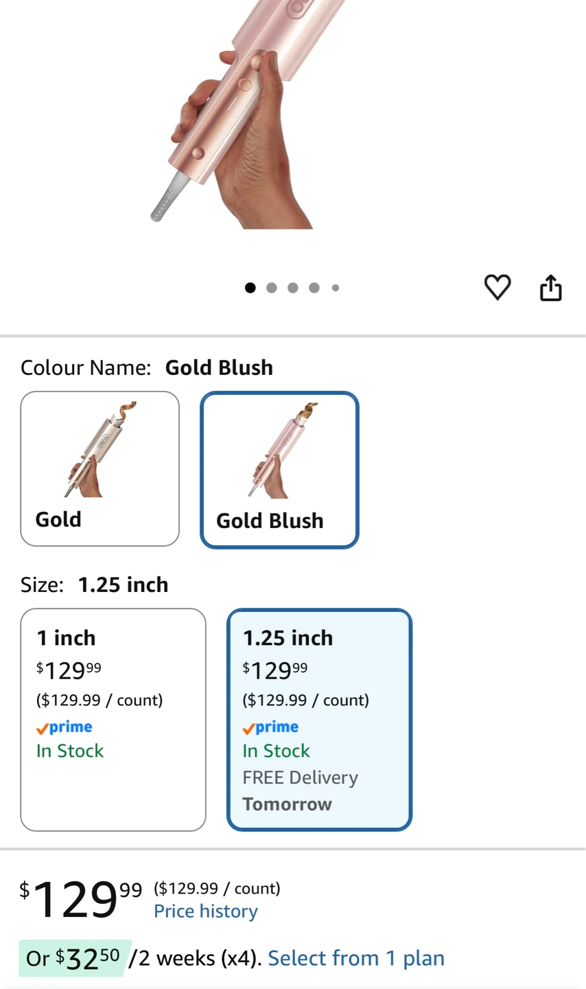TYMO CurlPro Plus Automatic Curling Iron - Gold Blush, 1.25 inch - photo 3