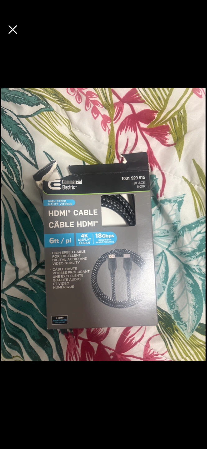 Commercial Electric HDMI Cable 6ft Black