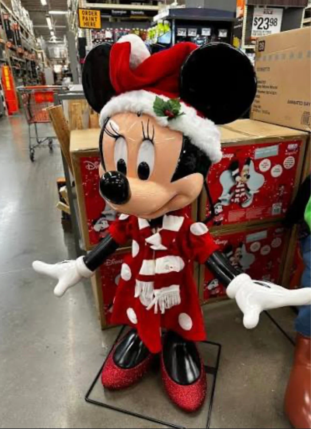 Disney 3.9 ft. Animated Holiday Minnie Mouse