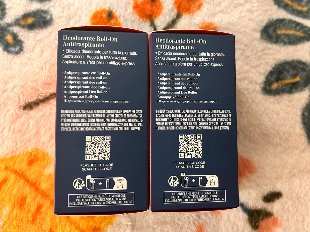Clarins Men Anti-Perspirant Roll-On Deodorant - 50 mL (Set of 2) - photo 2