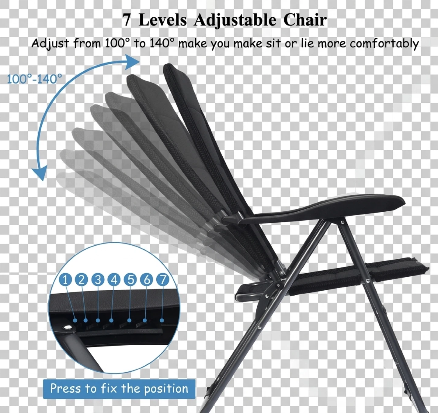 Costway Set of 2 Outdoor Folding Patio Chairs - photo 3