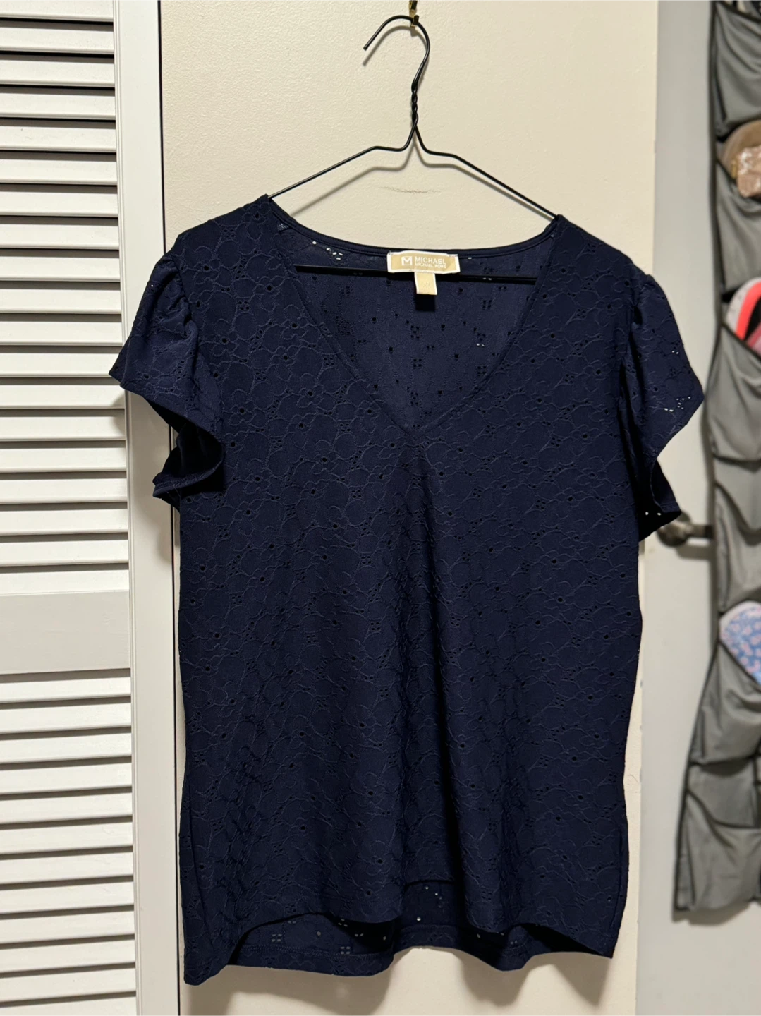 Michael Kors Navy Lace Top
