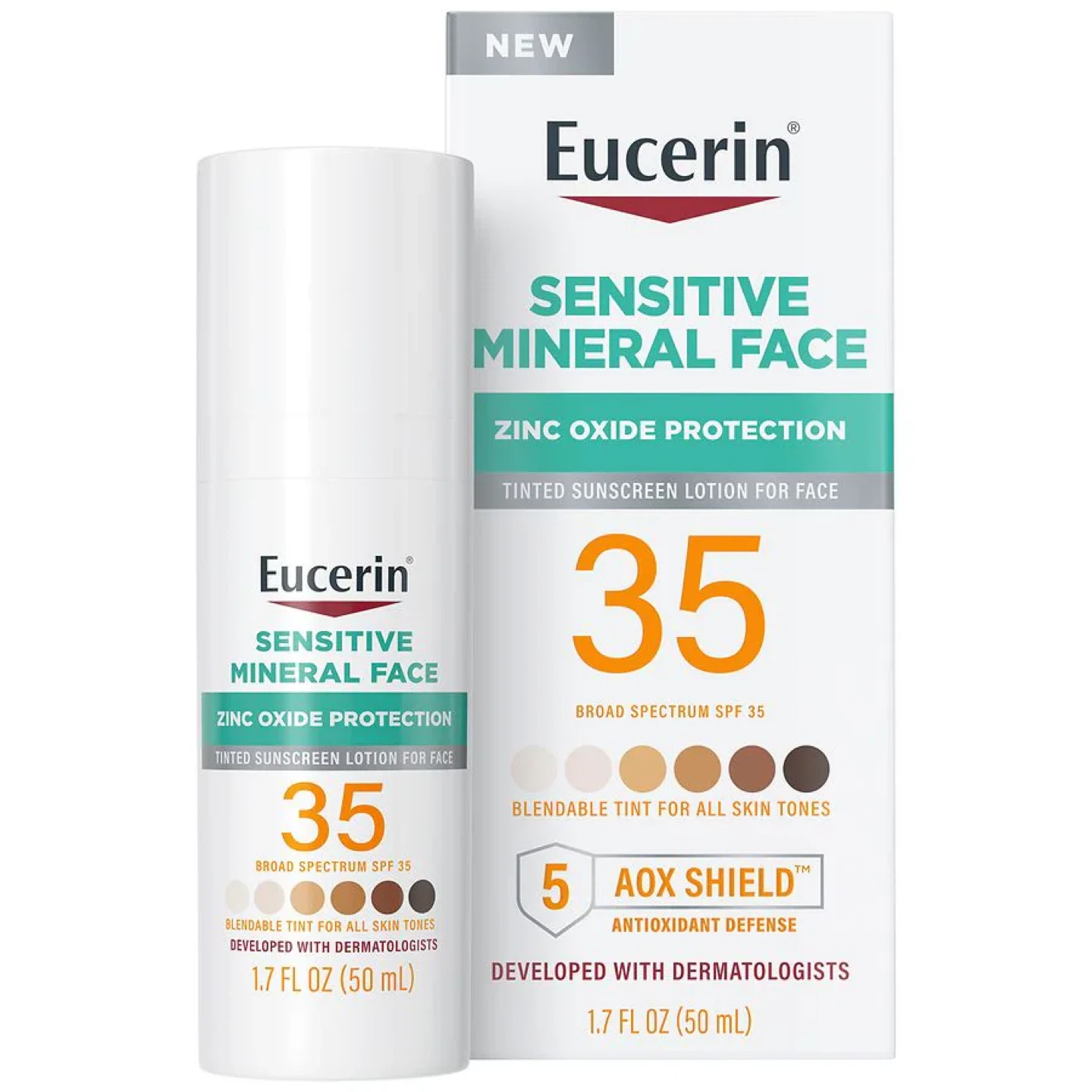 Eucerin Sensitive Mineral Tinted Face Sunscreen Lotion SPF 35 - photo 2