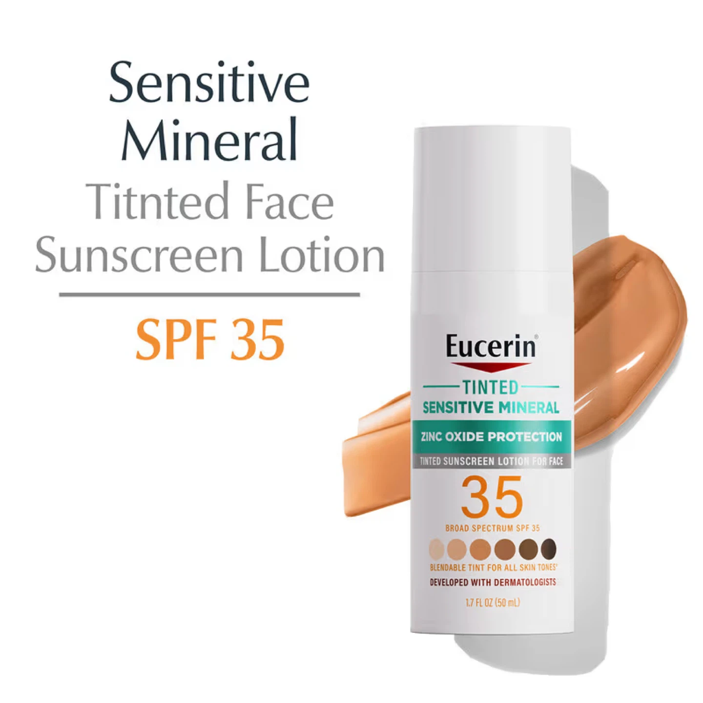 Eucerin Sensitive Mineral Tinted Face Sunscreen Lotion SPF 35