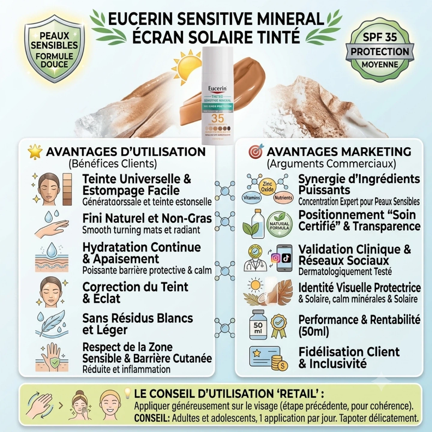 Eucerin Sensitive Mineral Tinted Face Sunscreen Lotion SPF 35 - photo 3
