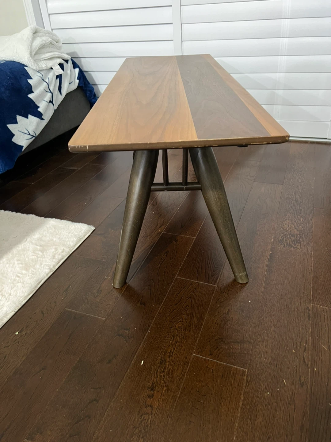 Wood Bench great for your entrance with Tapered Legs - photo 3