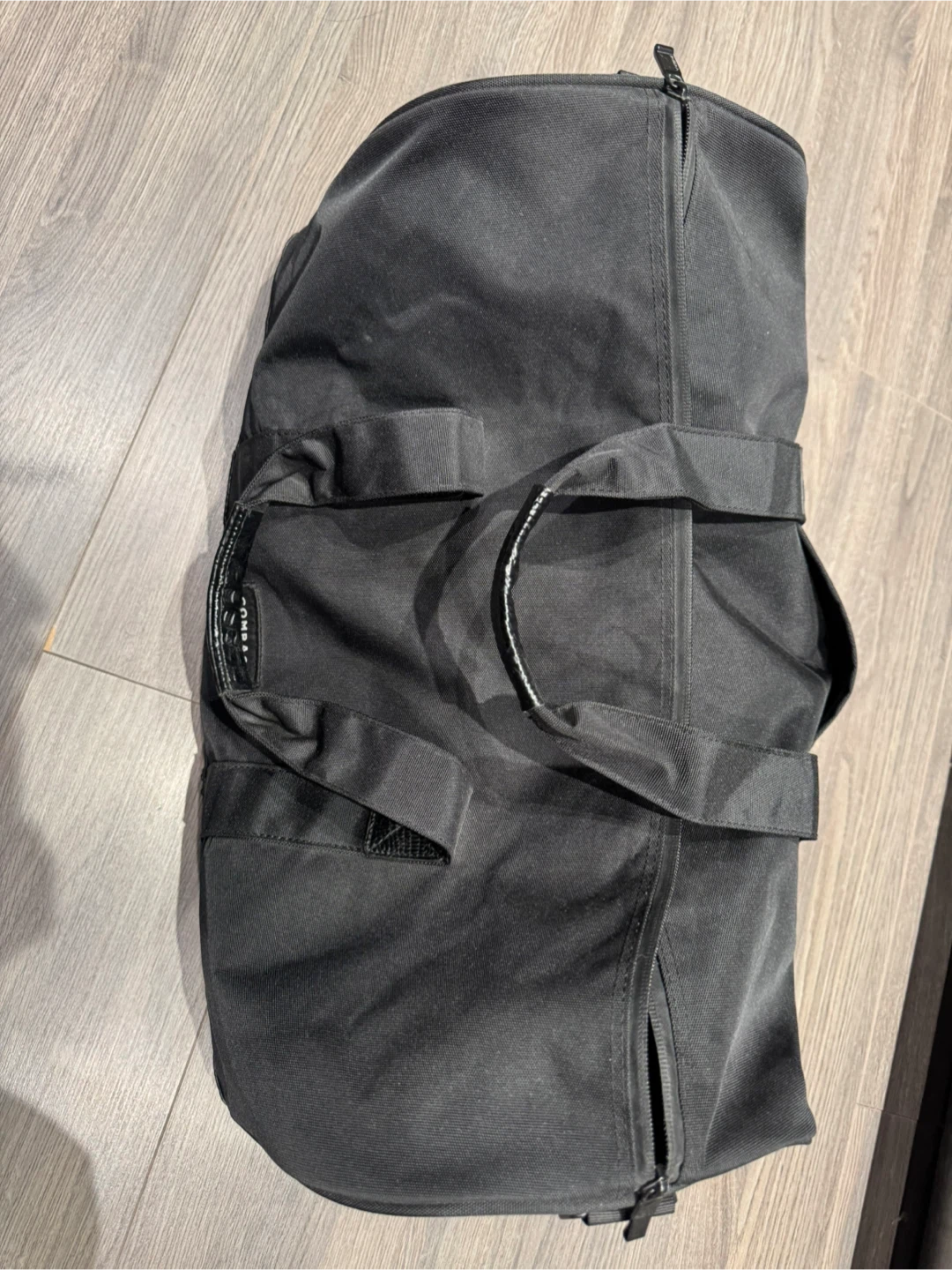 Black Canvas Duffle Gym / Travel Bag Large Capacity