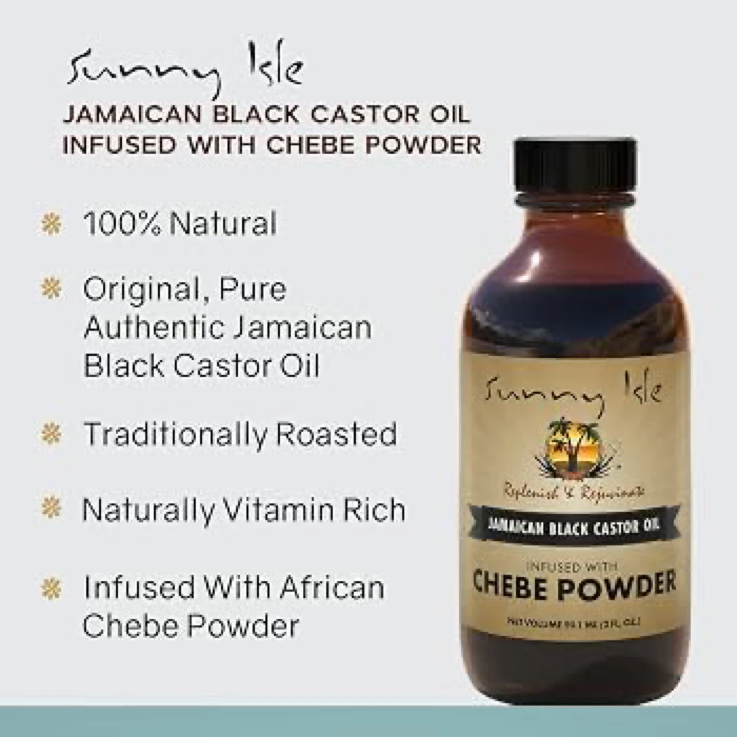 Sunny Isle Jamaican Black Castor Oil Infused with Chebe Powder - photo 3