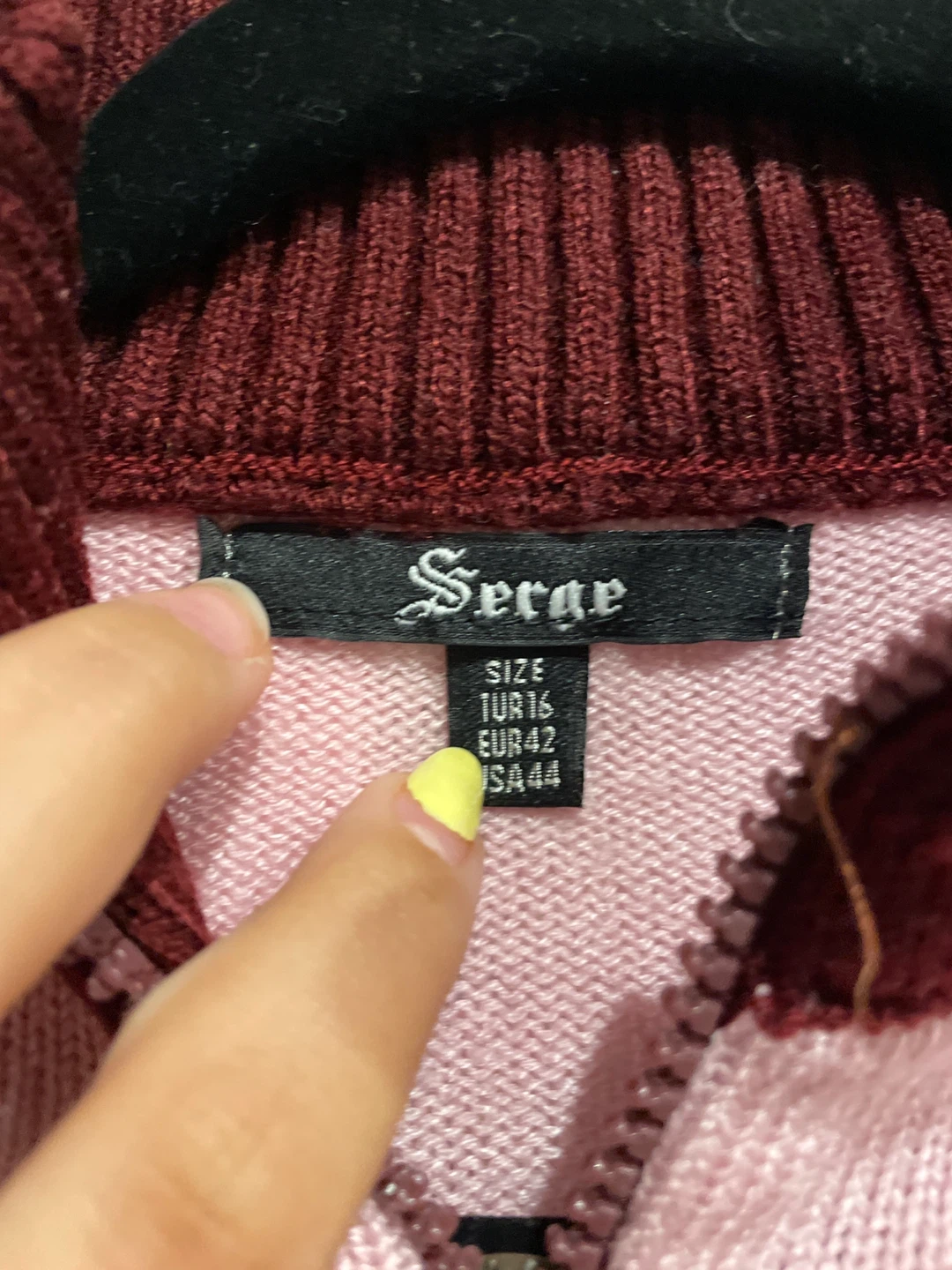 Serge Pink Full Zip Sweater - photo 2