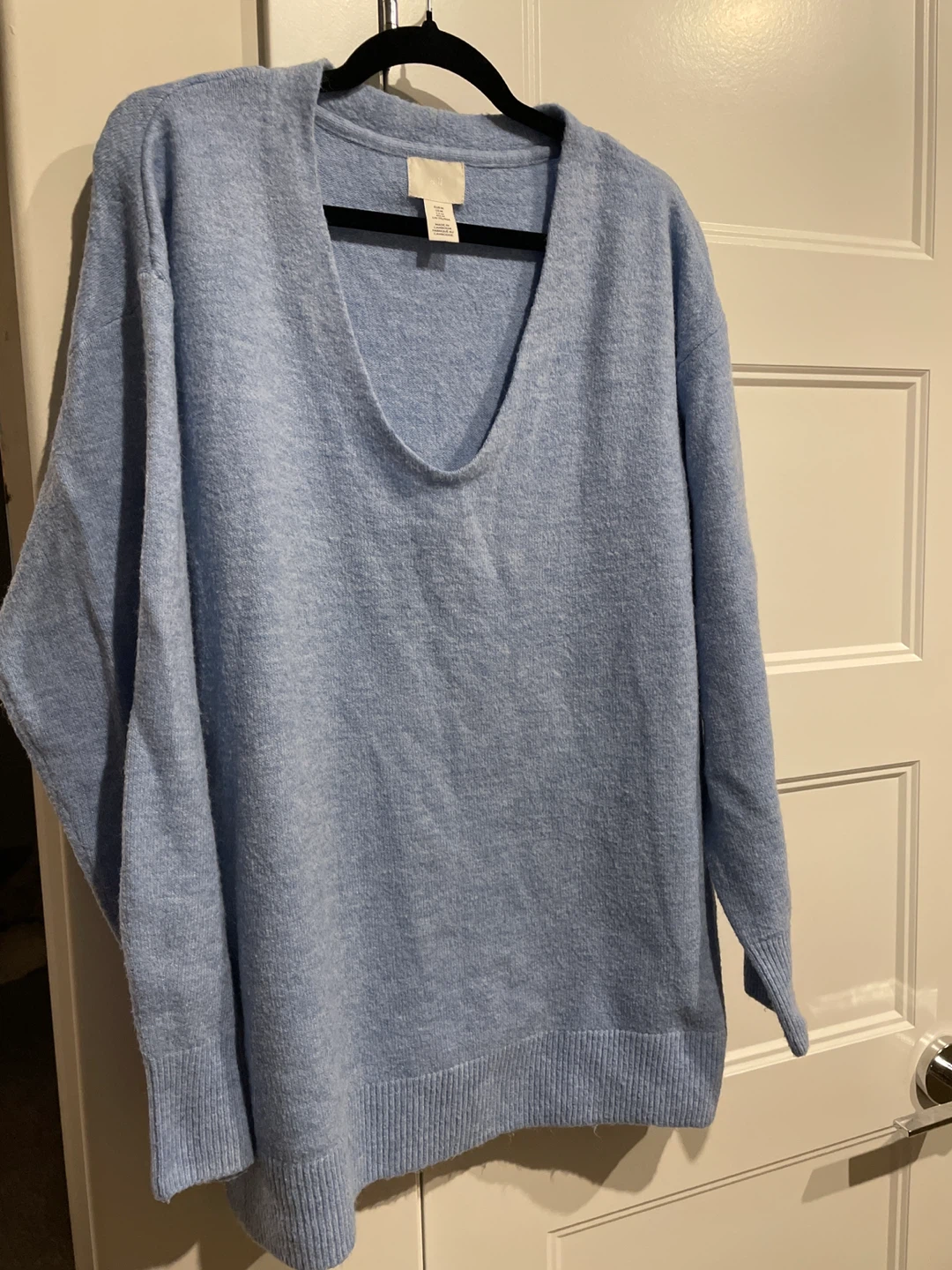 H&M Light Blue V-Neck Sweater