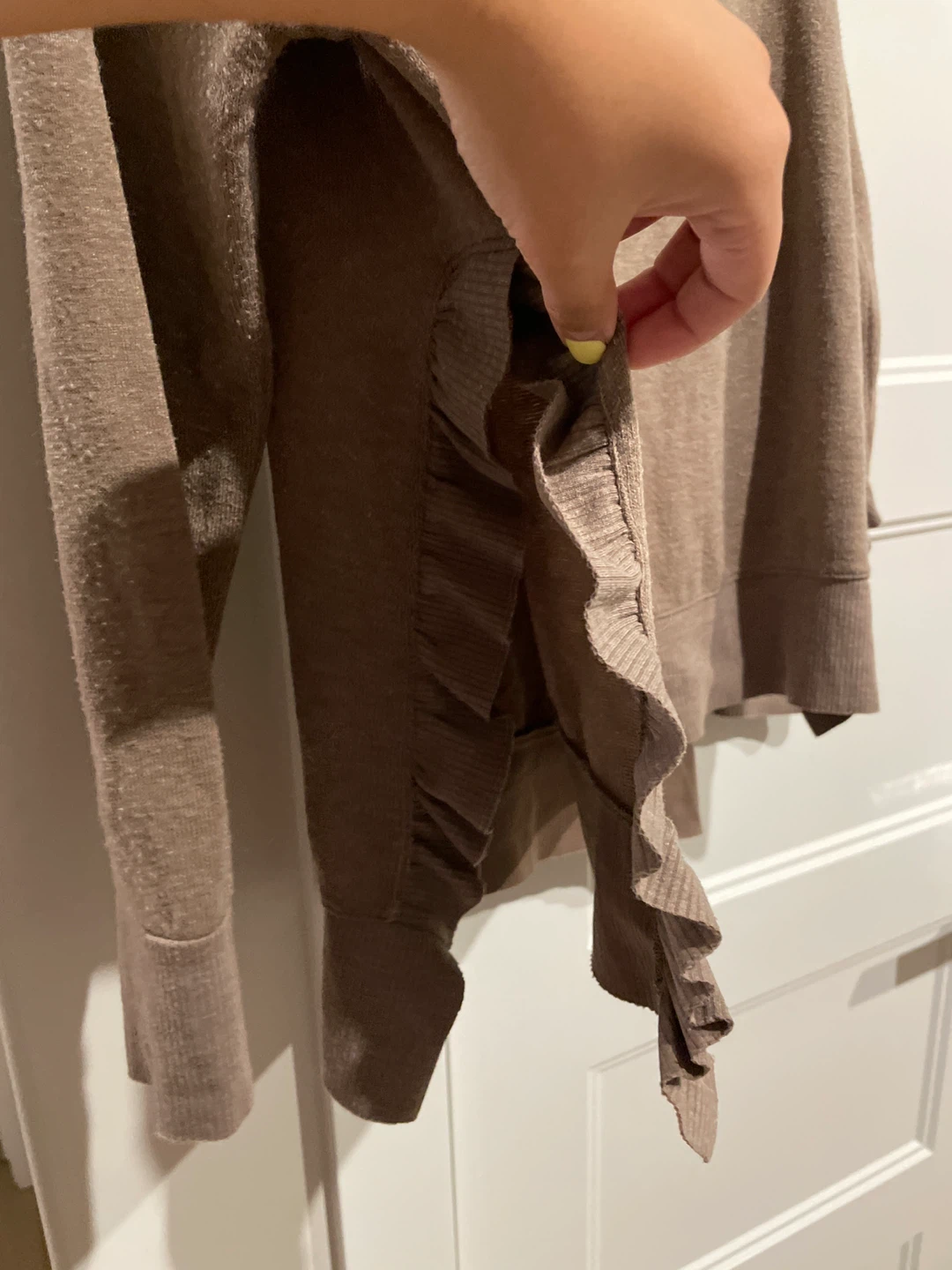 Zara Brown Ruffle Detail Sweater - Size M - photo 2