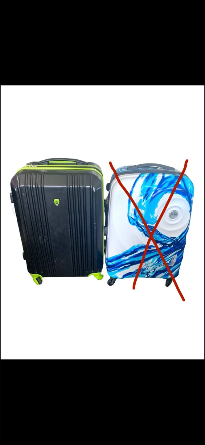 Olympia Black/Lime Hardshell Suitcase