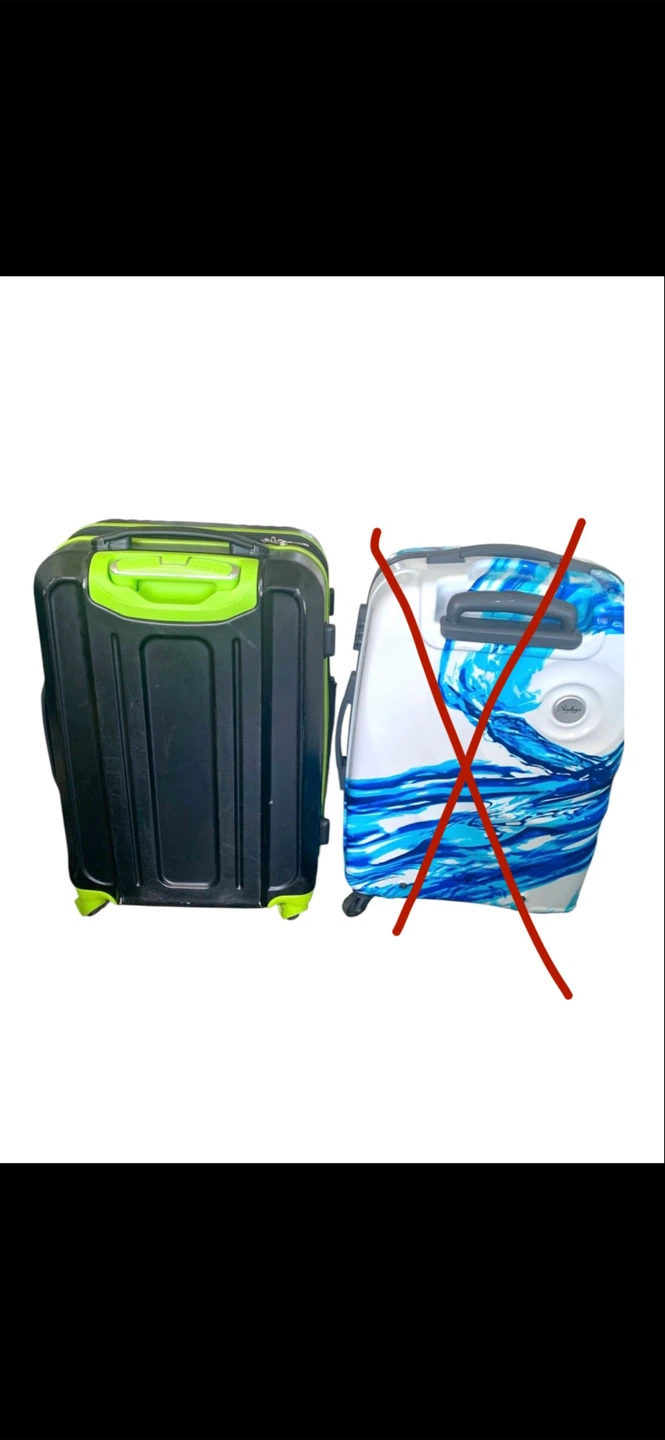 Olympia Black/Lime Hardshell Suitcase - photo 3