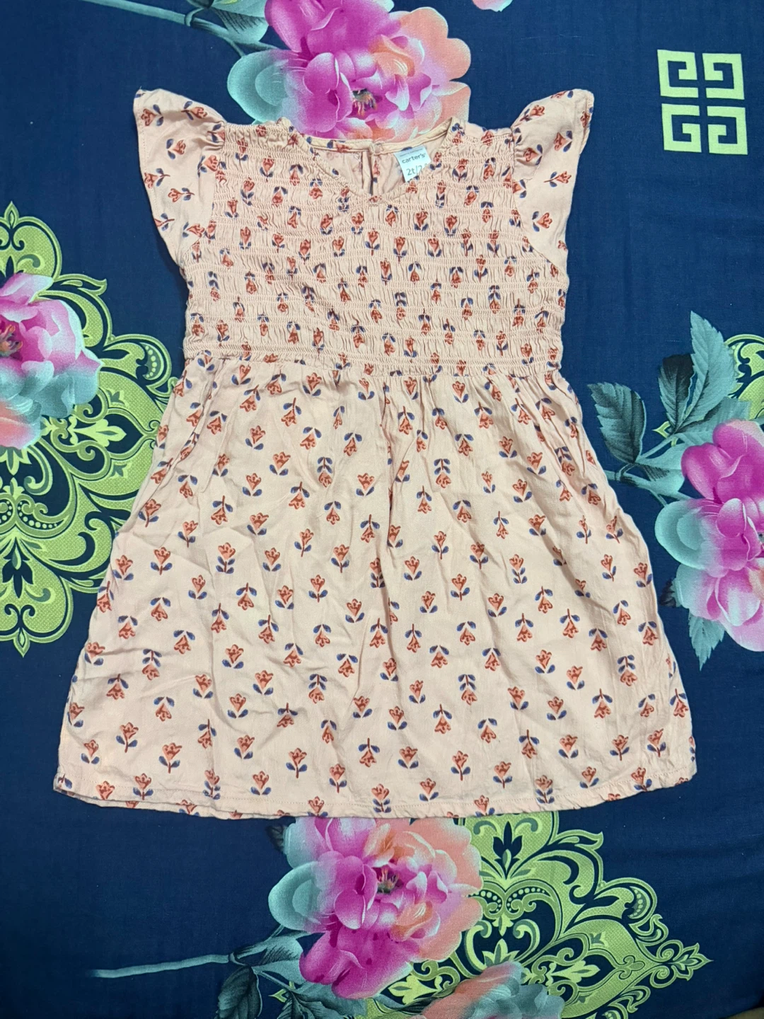 Carter's Floral Smocked Dress - photo 2