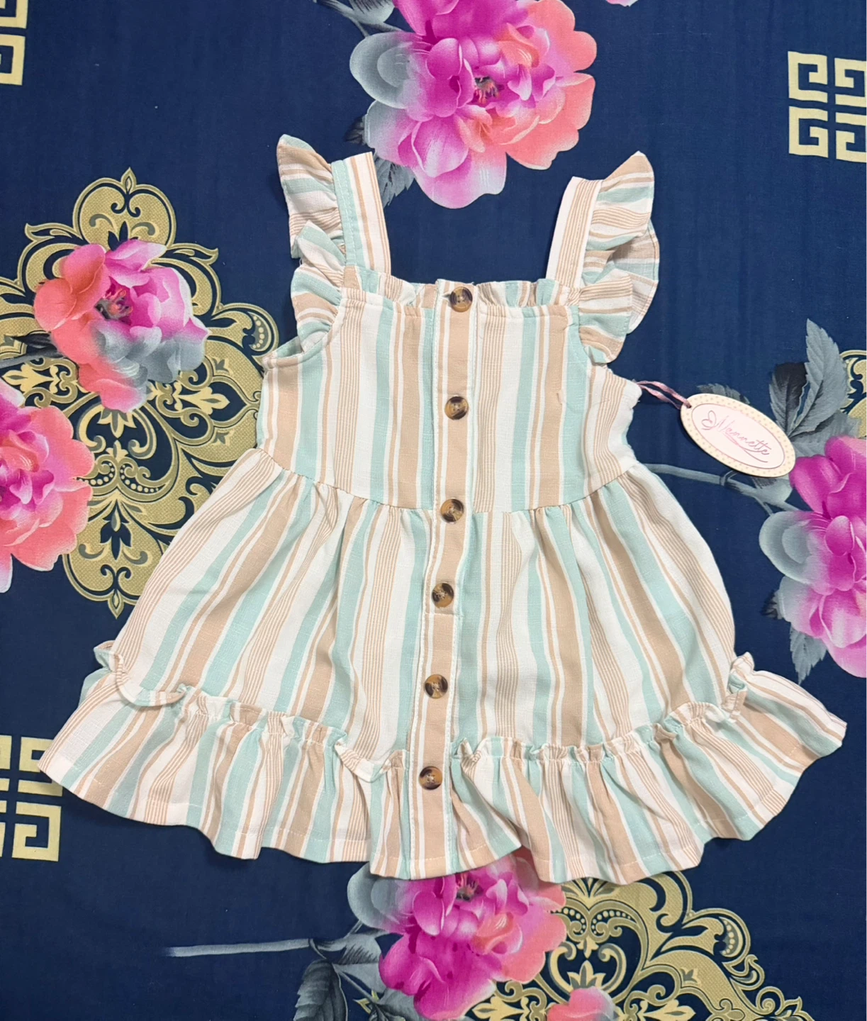 Little Miss Dressed Striped Ruffle Dress - photo 2