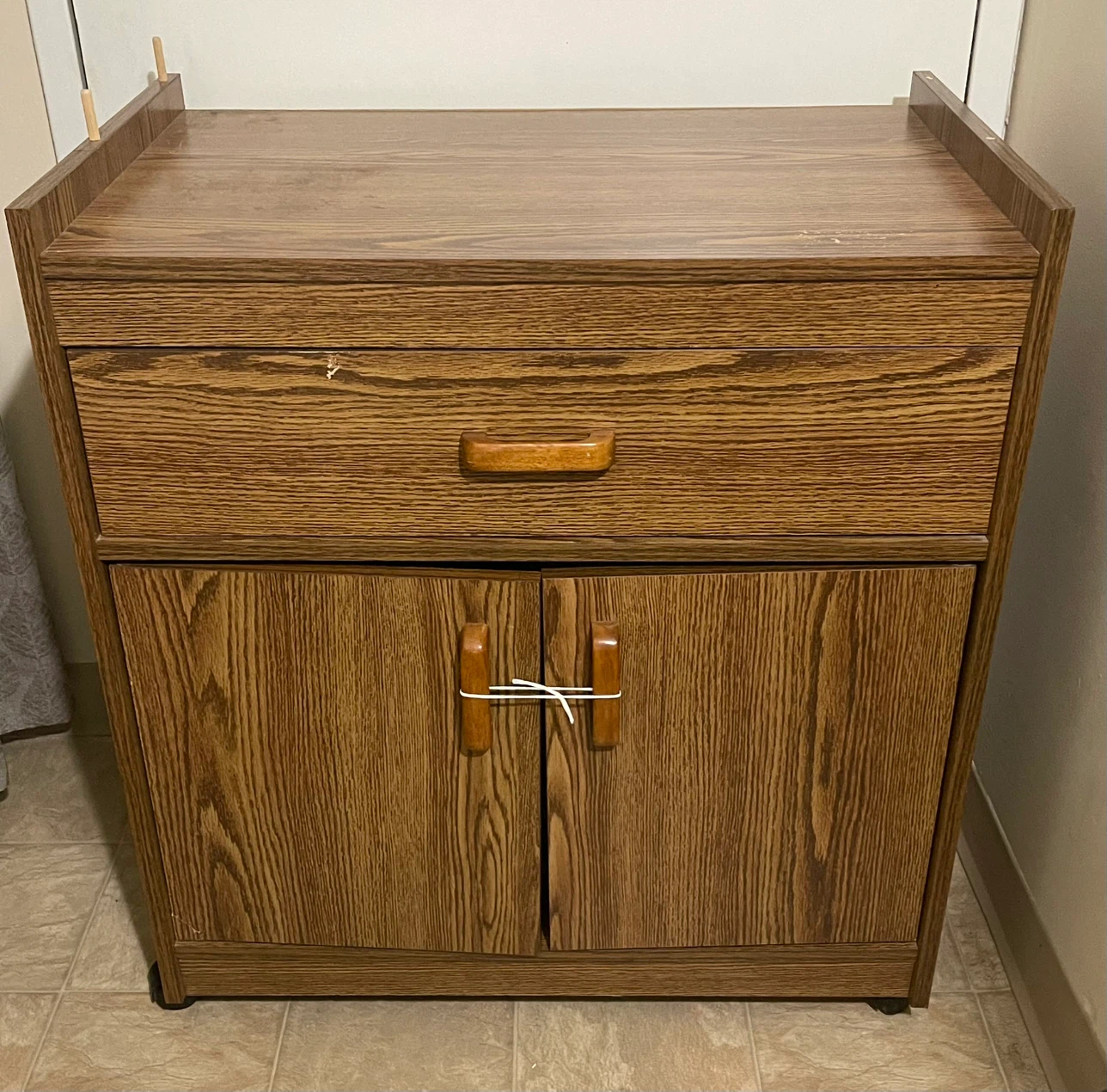 🌱 Wooden Microwave Stand with Storage - Microwave Not included - photo 2