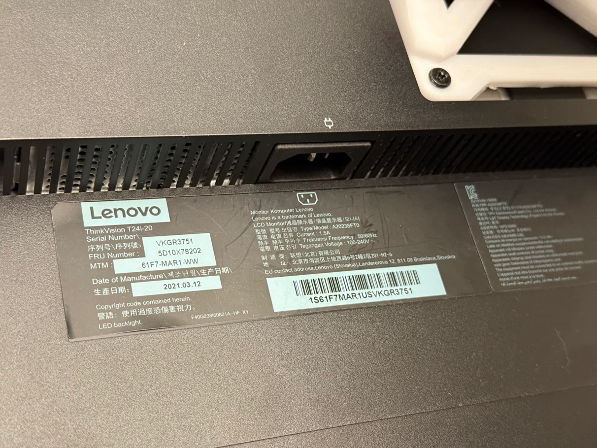 Lenovo ThinkVision T24i-20 Monitor with iMac stand - photo 5