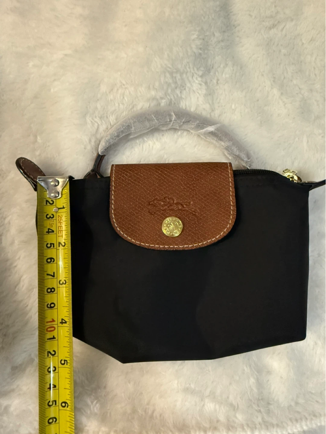Black Longchamp Le Pliage Pouch Top Handle/ crossbody - photo 4