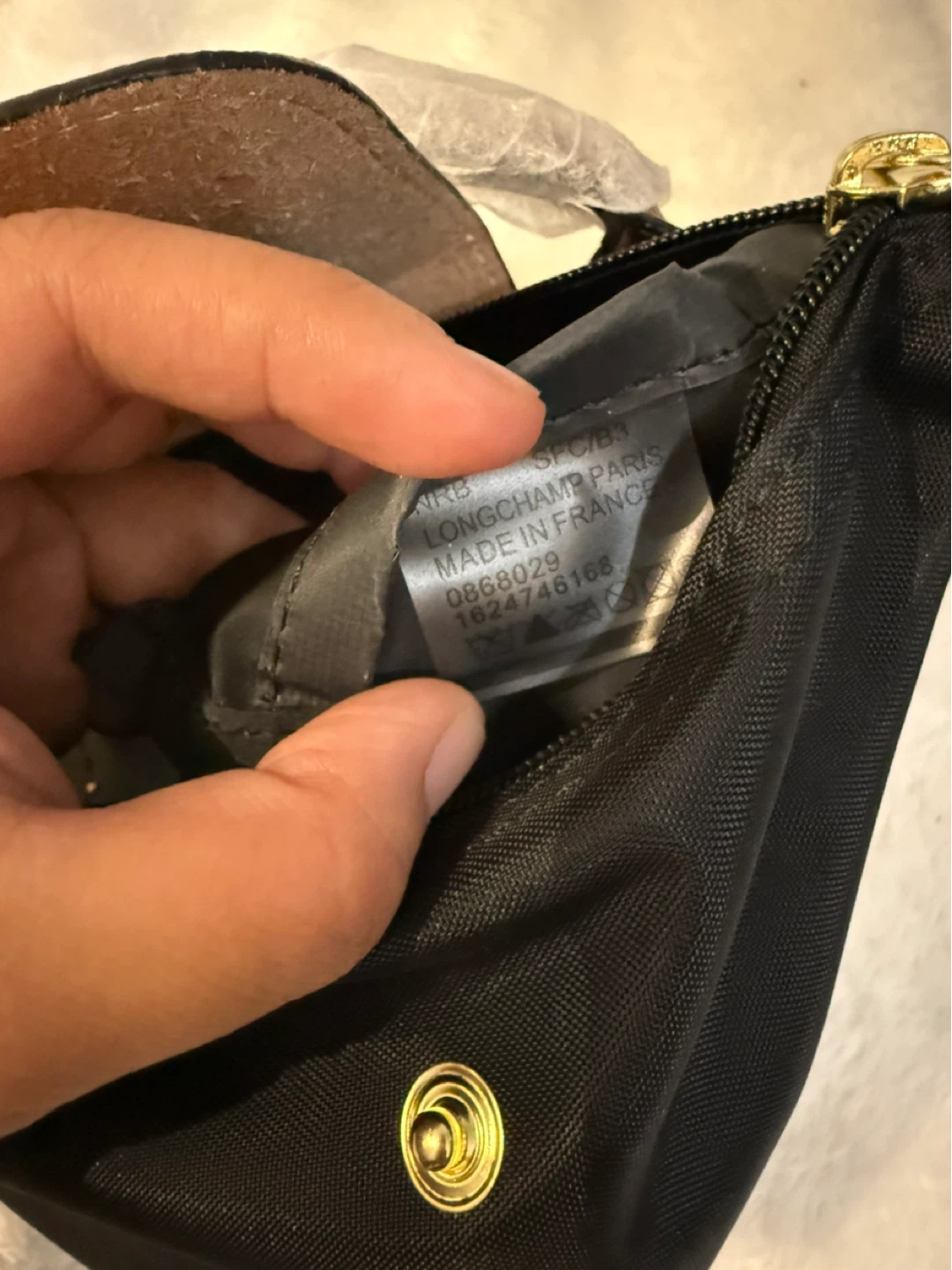 Black Longchamp Le Pliage Pouch Top Handle/ crossbody - photo 5