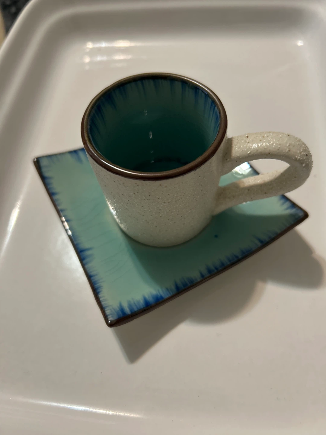 Set of 3 Espresso Cups and Saucers