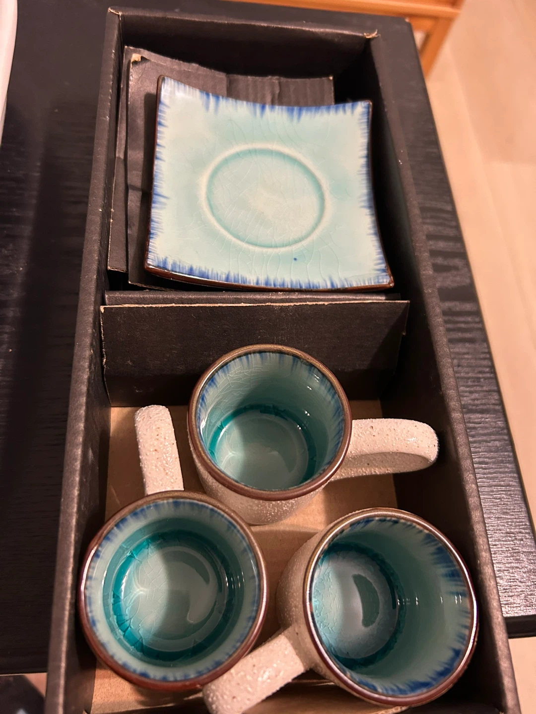 Set of 3 Espresso Cups and Saucers - photo 2