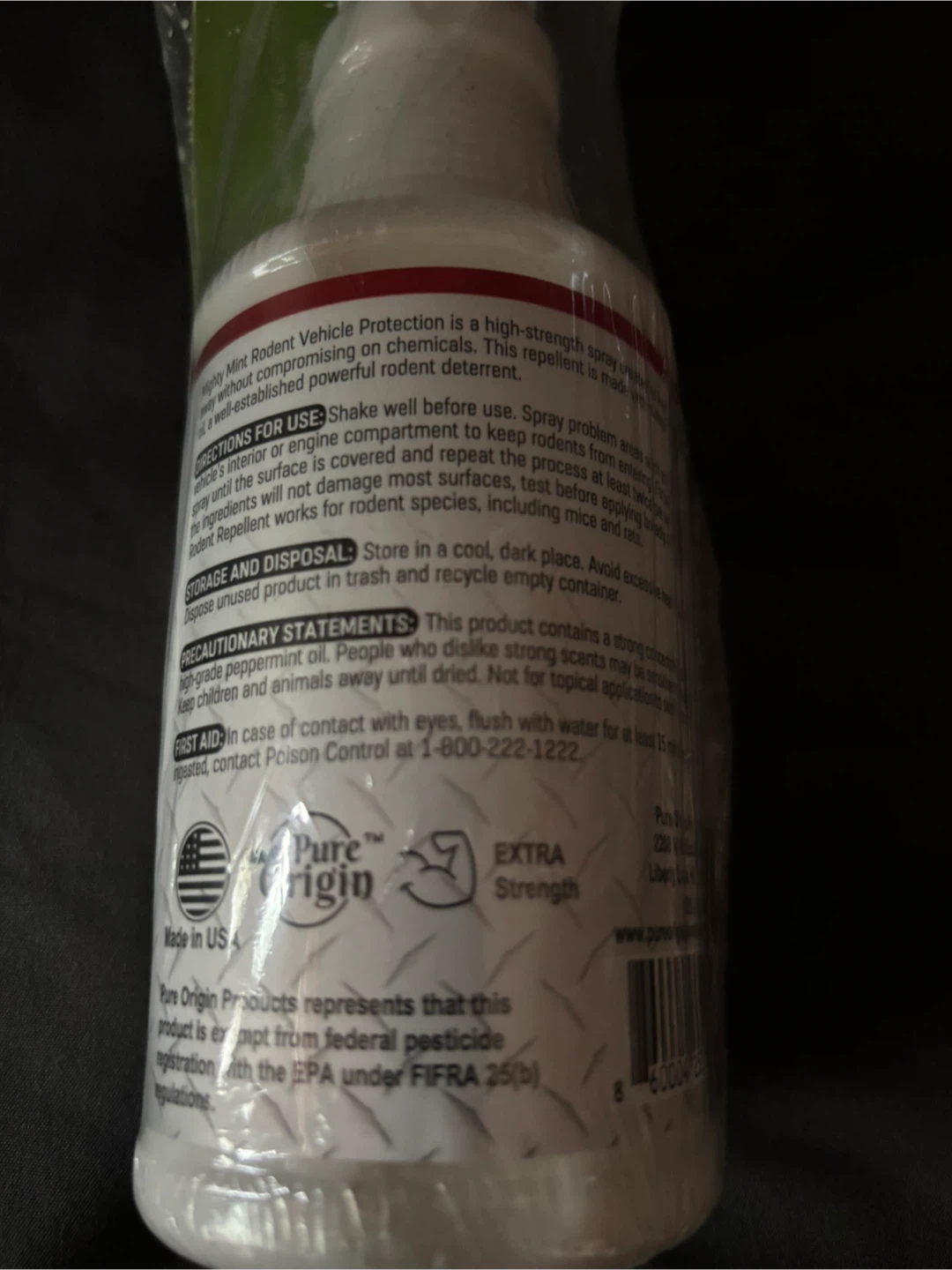 Mighty Mint Rodent Vehicle Protection Spray - 16oz - photo 3