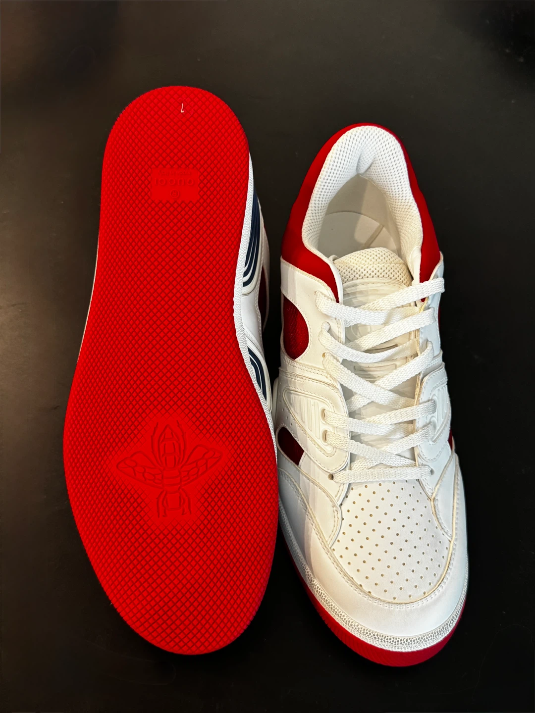 GUCCI Basket Sneakers White Red - photo 4