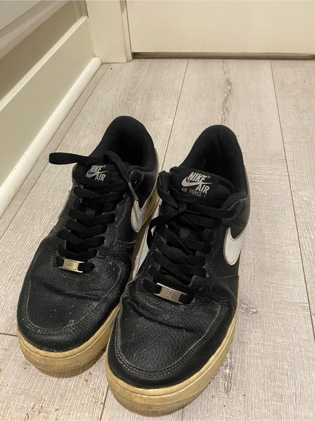Nike Air Force 1 Low Black White Sneakers - photo 3