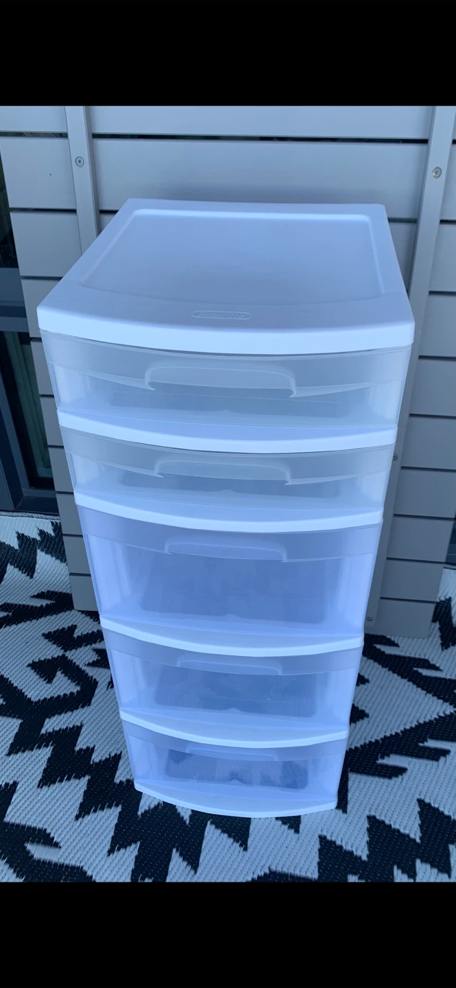 #2️⃣ Sterilite 5-Drawer Unit