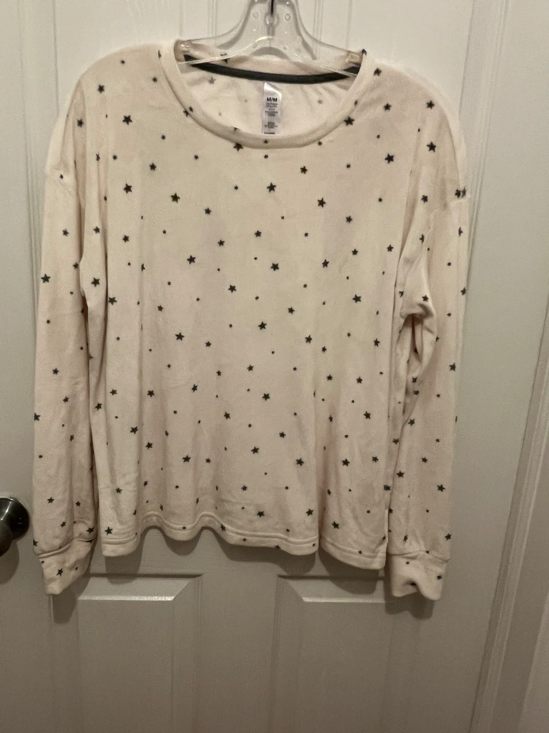 Cream Star Print Pajama Set