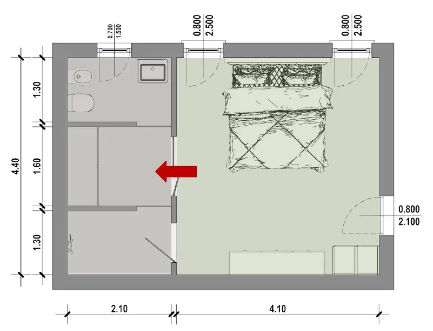 Busco estudio  o cuarto grande con baño privado - photo 2