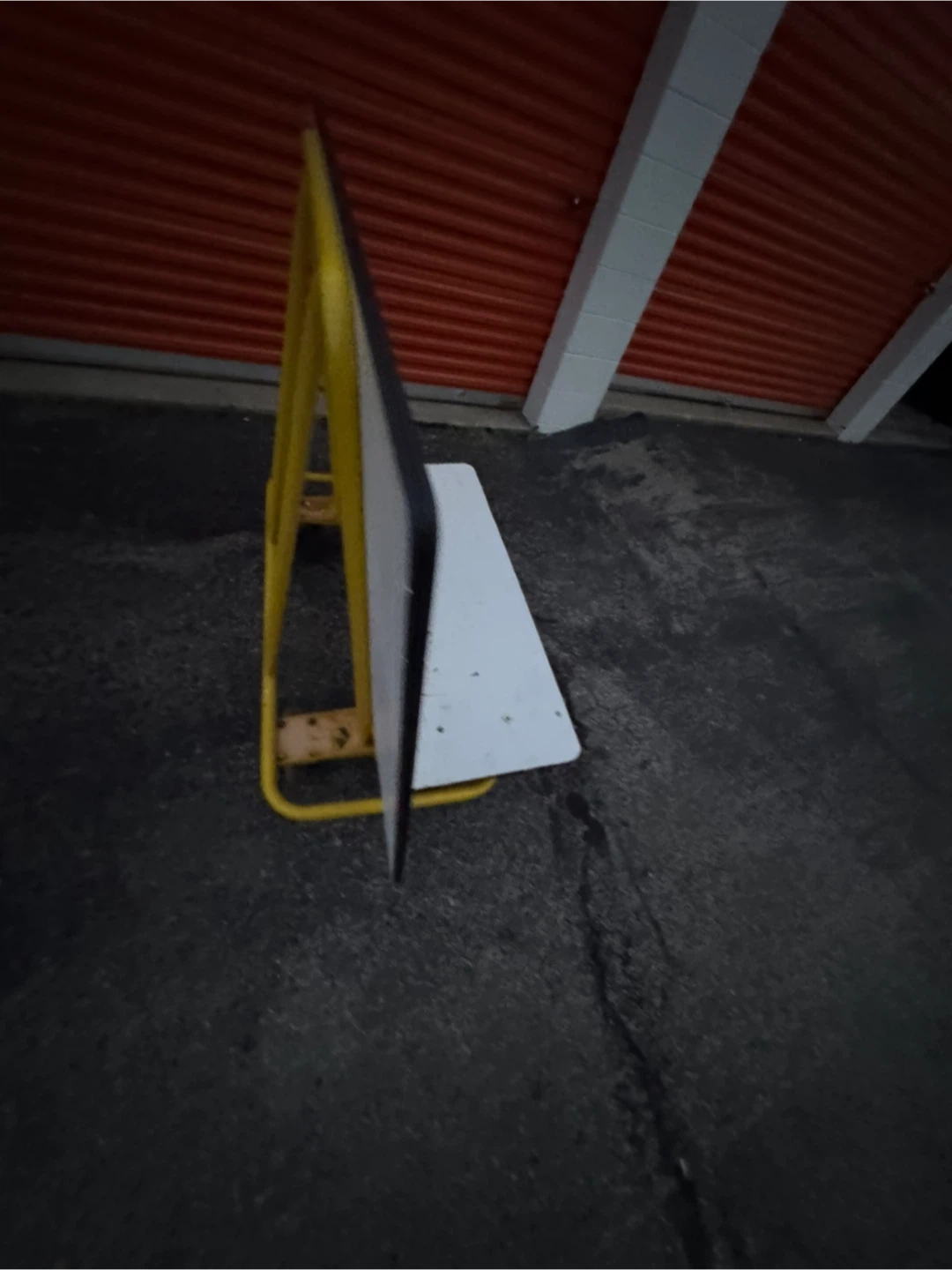 Yellow A-Frame Sign Holder with White Board