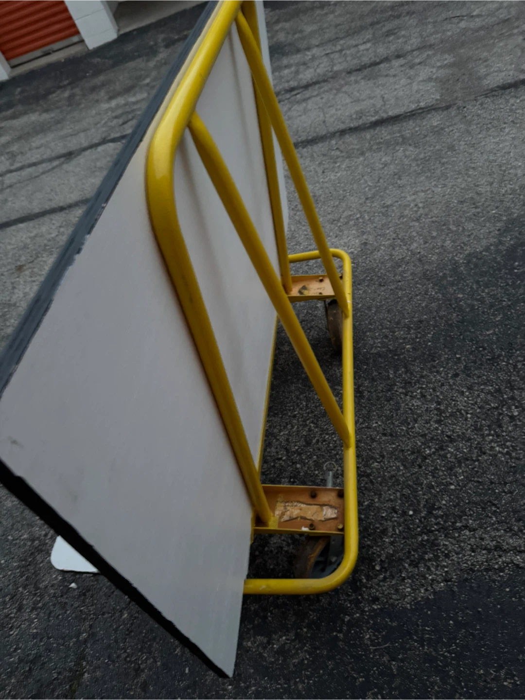 Yellow A-Frame Sign Holder with White Board - photo 2