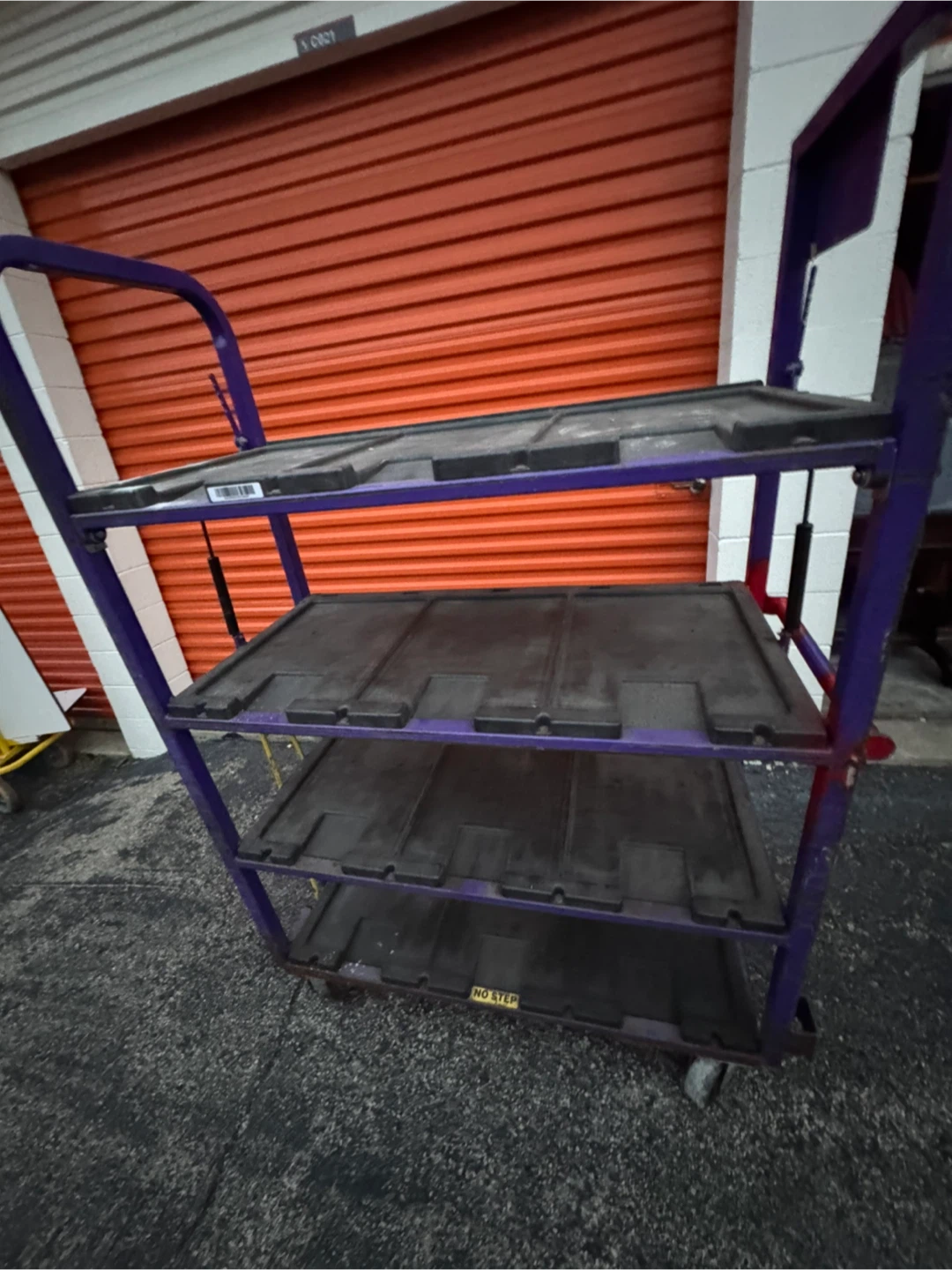 Purple 3-Tier Utility Cart with Wheels