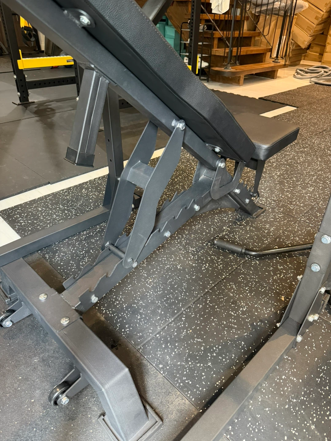 Olympic and Lat Pulldown Squat Rack with Adjustable Bench - photo 3