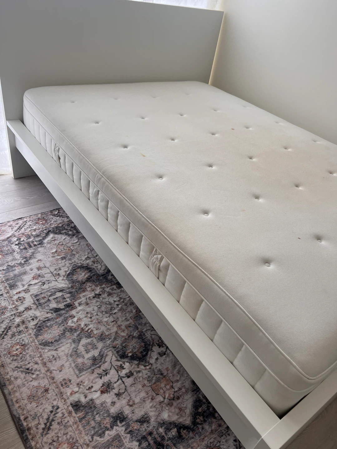 IKEA Double Bed + HÖNSBÄR mattress + cover ASAP