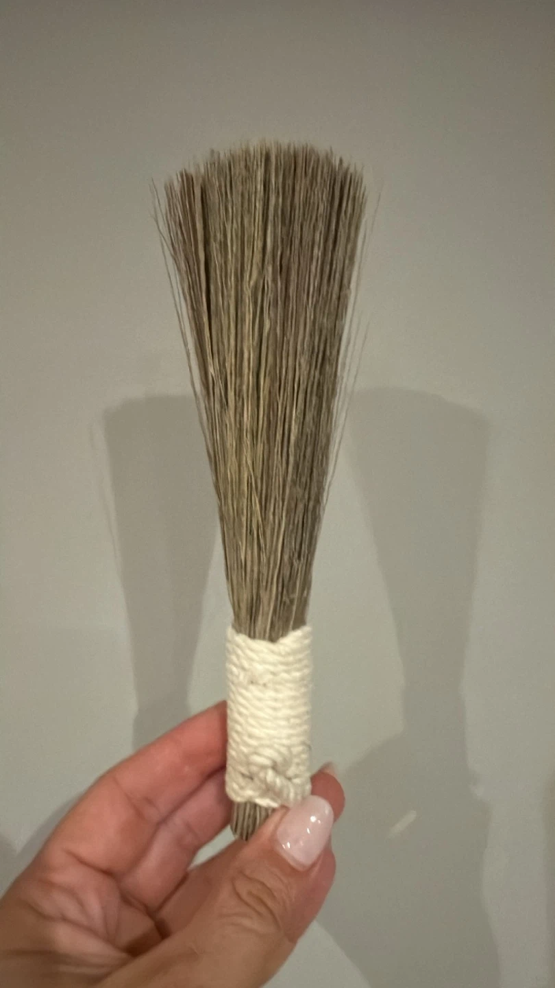 Handmade Brush with Twine Handle - decor