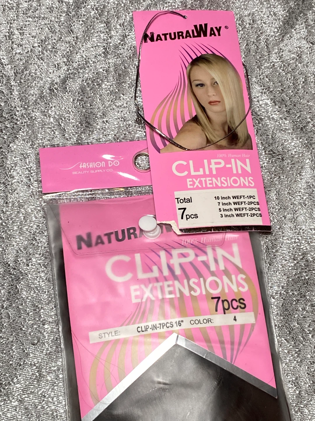 HUMAN HAIR CLIP- IN EXTENSIONS 7PCS 16″ - photo 3