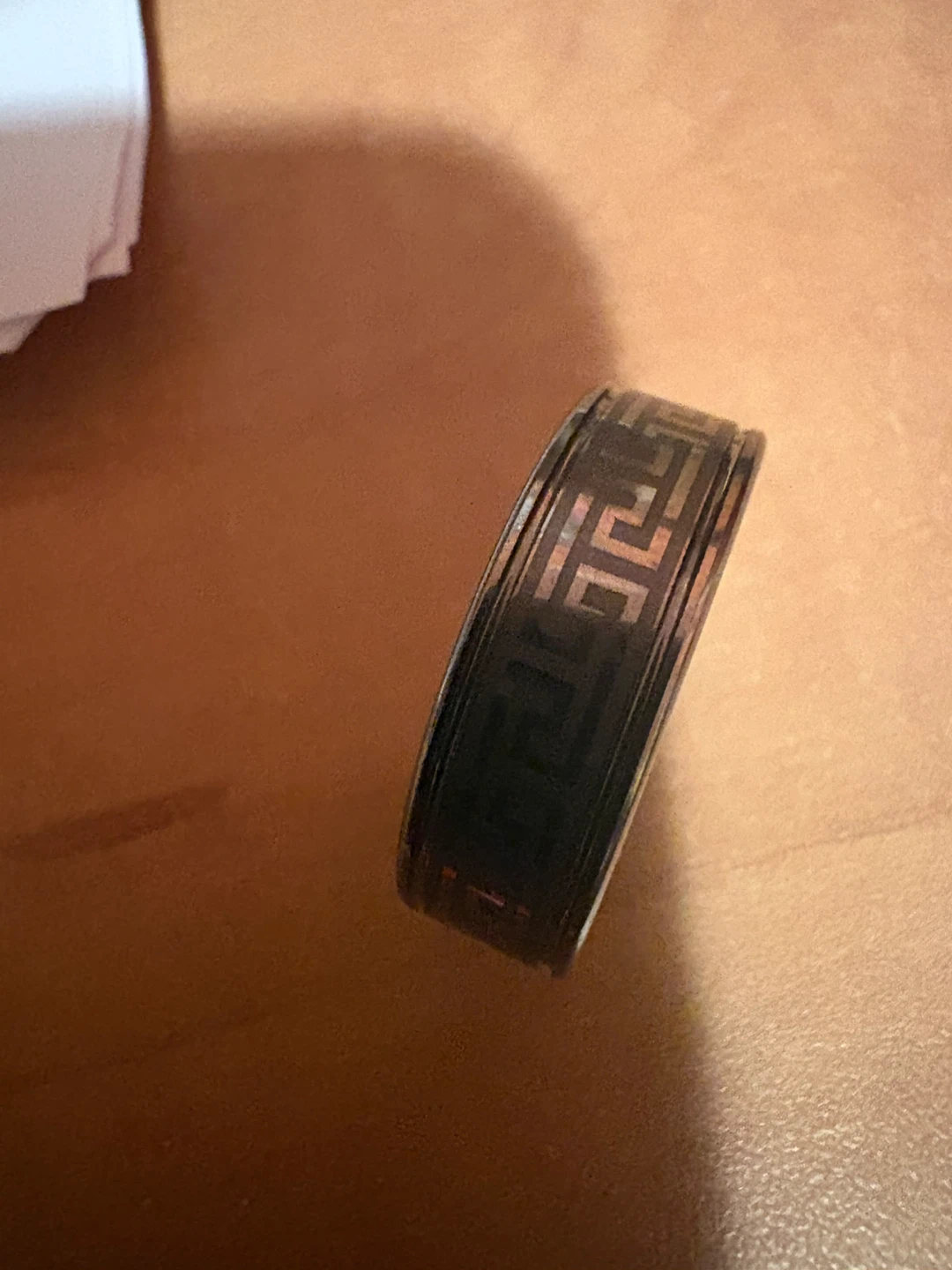 Men's Greek Key Pattern wedding band - photo 3