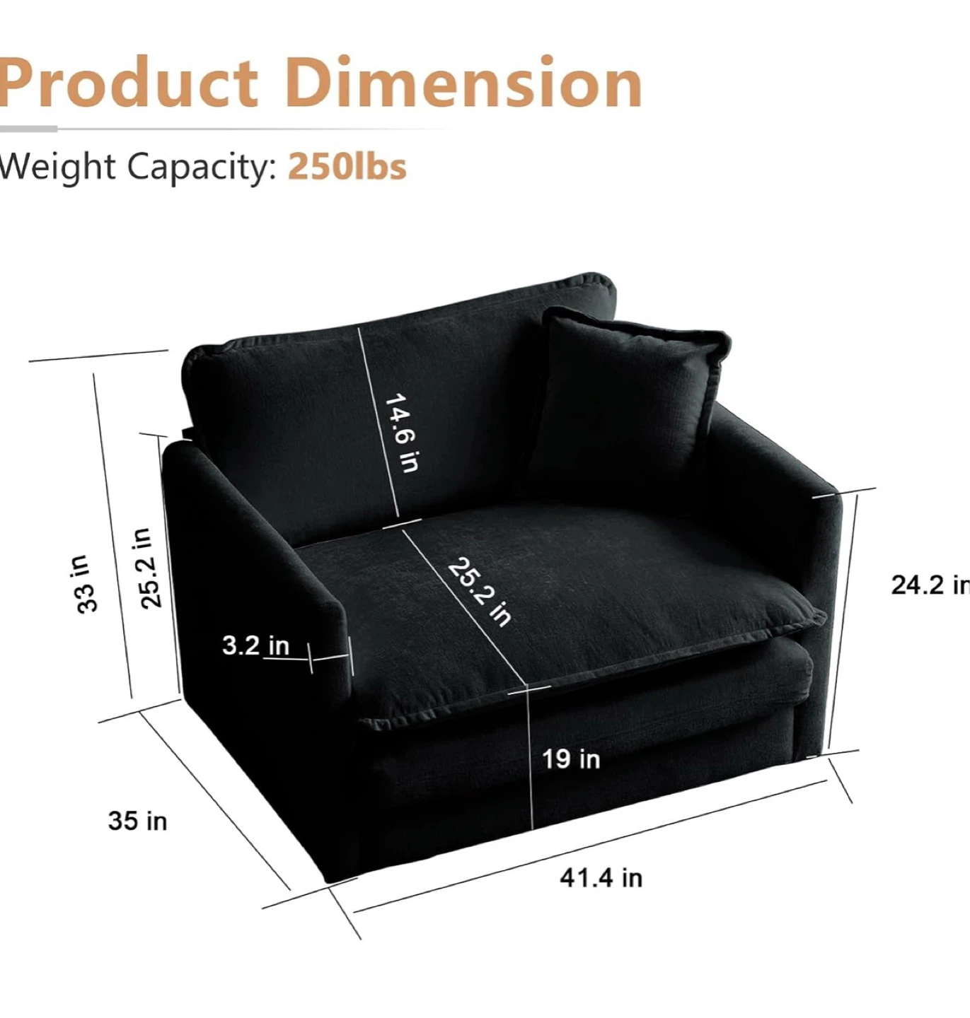 Black Armchair - photo 2