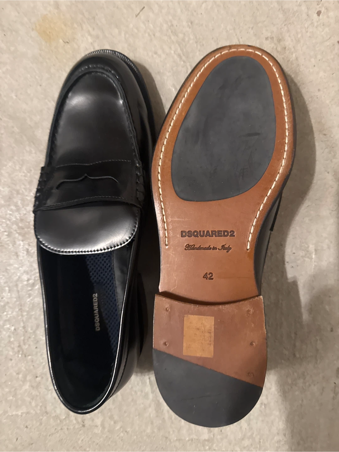 DSQUARED2 Black Penny Loafer Shoes - Size 42 - photo 3
