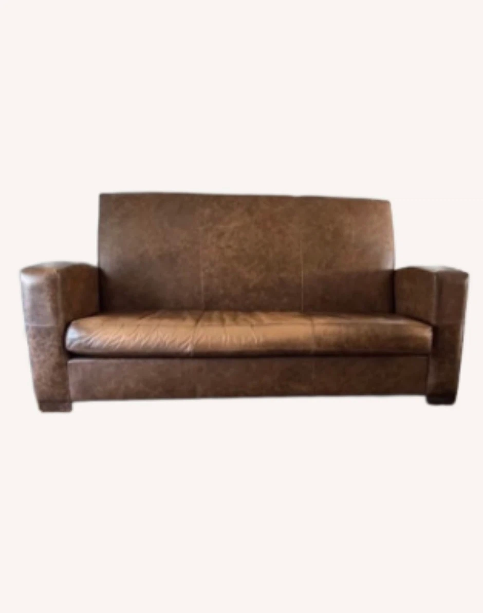 Roger + Chris Leather Sofa
