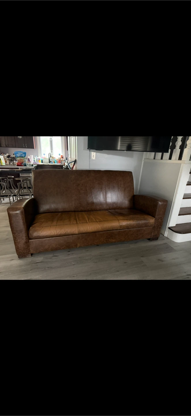 Roger + Chris Leather Sofa - photo 4