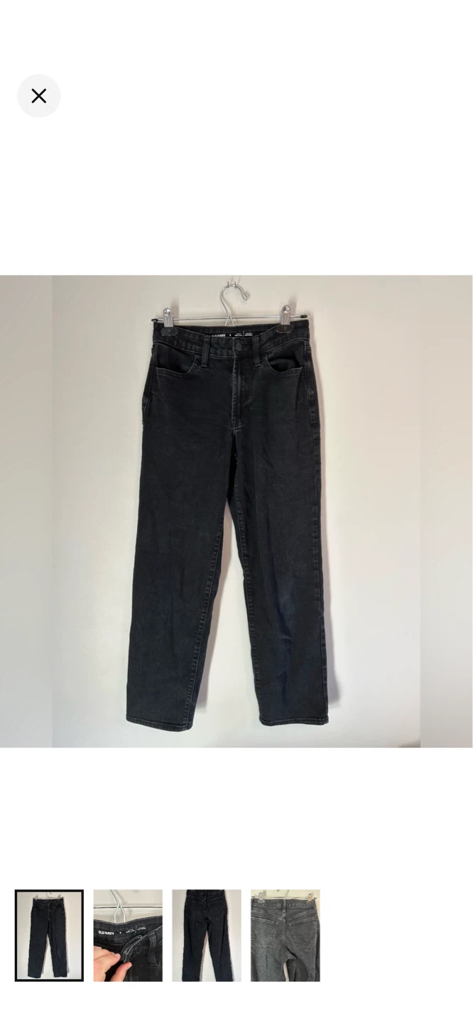 Old Navy Women's Black Wow Loose Jeans Size 2