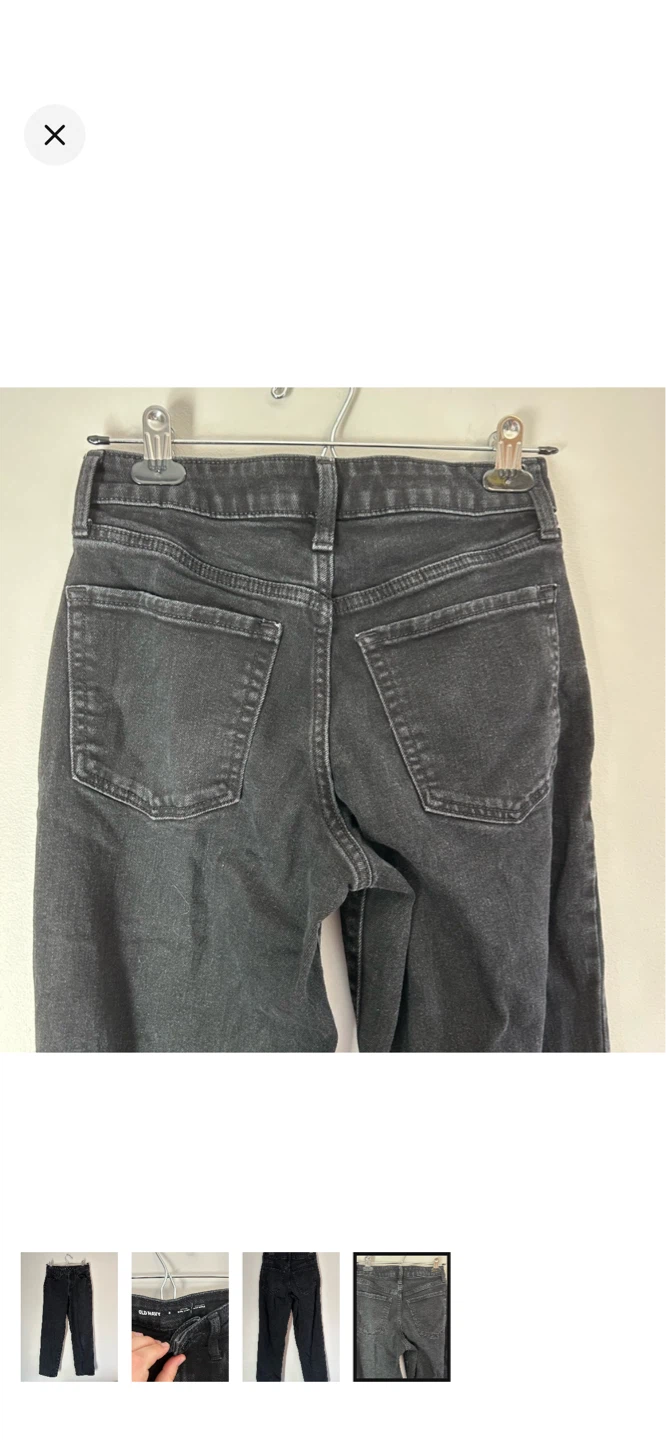 Old Navy Women's Black Wow Loose Jeans Size 2 - photo 4