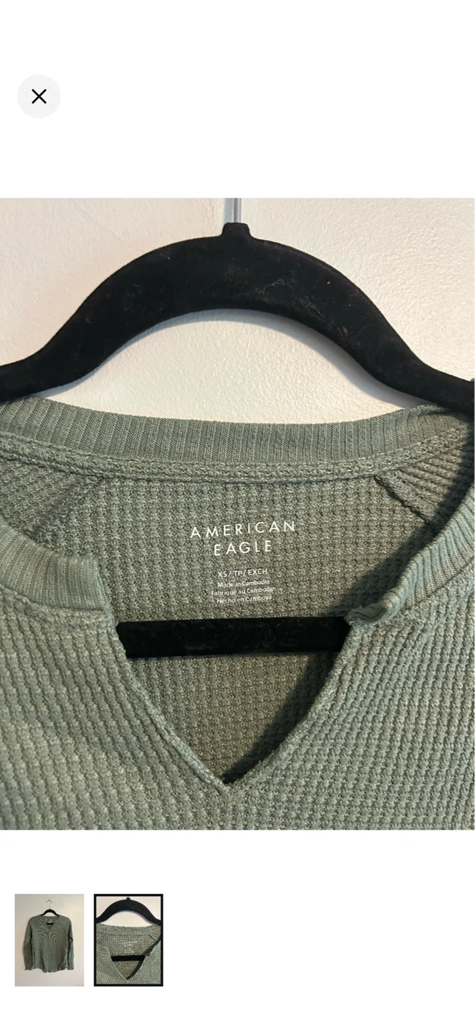 American Eagle Waffle Knit Long Sleeve Top - photo 2