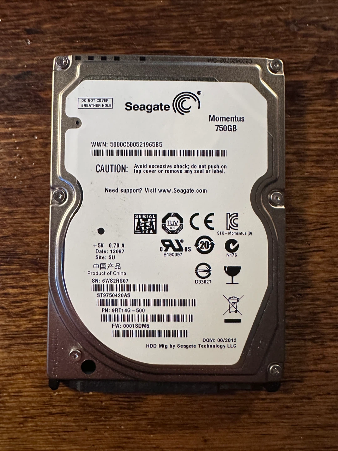 Seagate Momentus 750GB Internal Hard Drive
