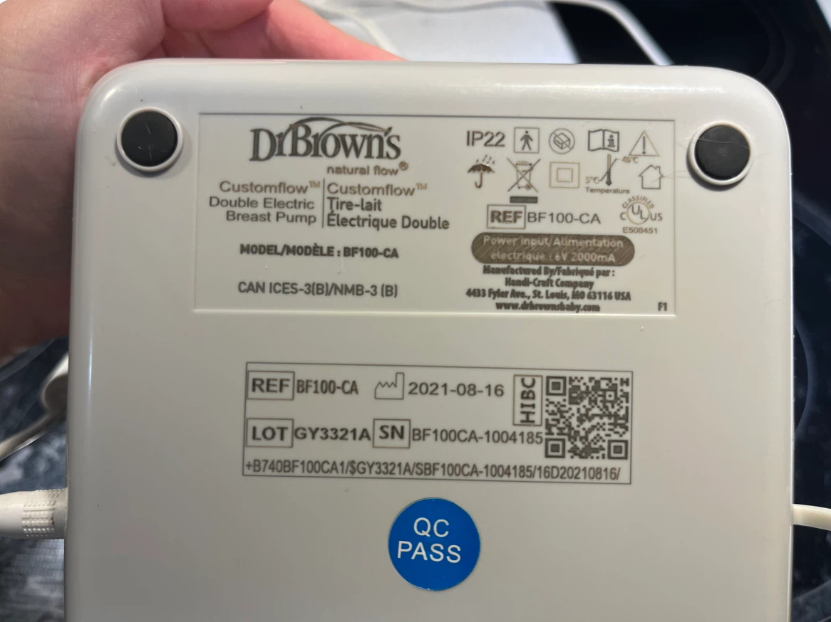 Dr. Brown's Customflow Double Electric Breast Pump BF100-CA - photo 2